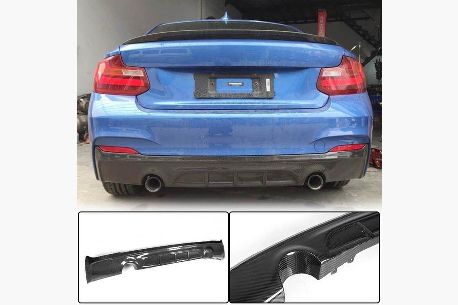 BMW 2 Series F22/F23 2014-2021 Rear Diffuser V1 for F22/F23 M-Sport, Carbon Image