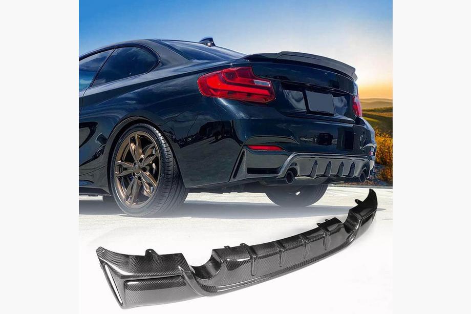 BMW 2 Series F22/F23 2014-2021 Rear Bumper Diffuser V4 (for F22/F23 M-Sport, Carbon) Image