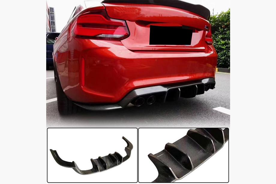 BMW 2 Series F22/F23 2014-2021 Rear Diffuser V1 for F87 M2/M2C, Carbon Photo 1