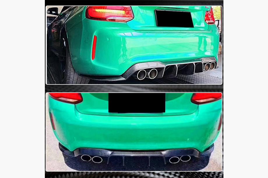 BMW 2 Series F22/F23 2014-2021 Rear Diffuser V1 for F87 M2/M2C, Carbon Photo 5