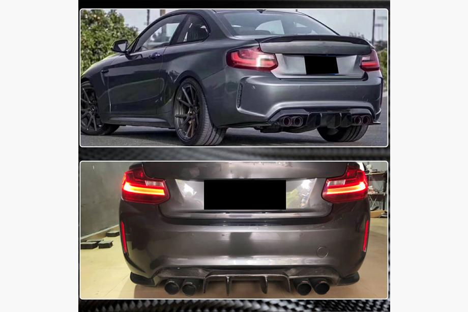 BMW 2 Series F22/F23 2014-2021 Rear Diffuser V1 for F87 M2/M2C, Carbon Photo 8