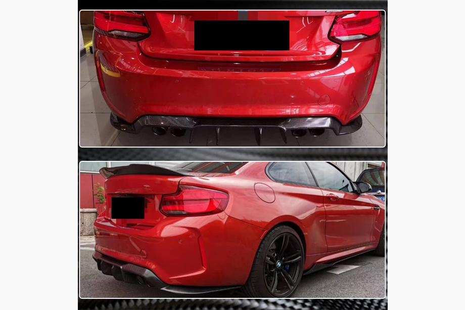 BMW 2 Series F22/F23 2014-2021 Rear Diffuser V1 for F87 M2/M2C, Carbon Photo 9