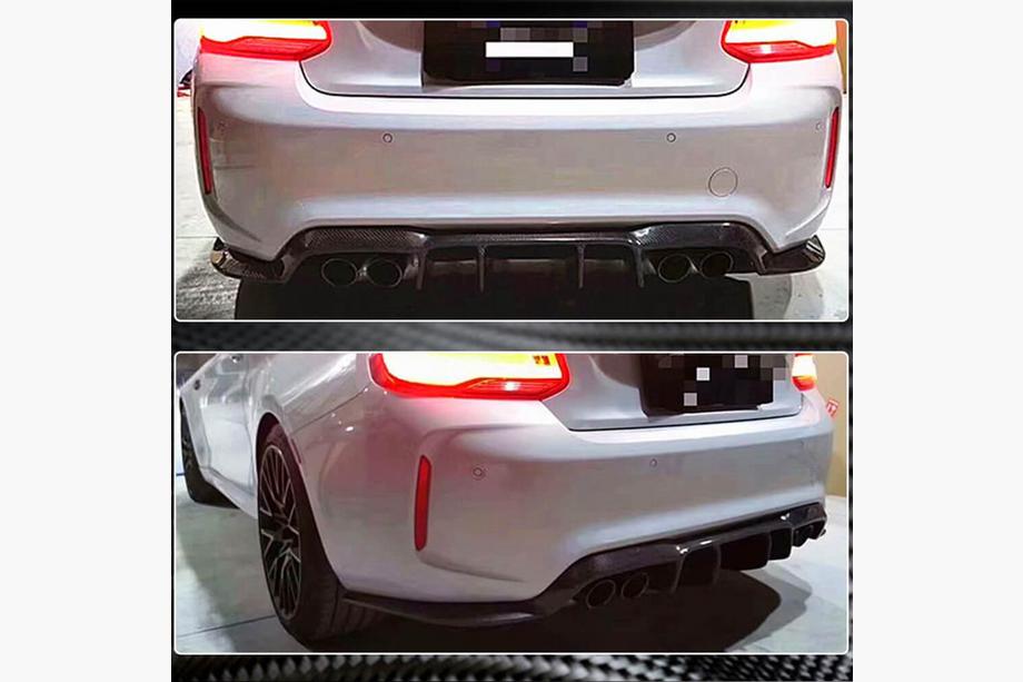 BMW 2 Series F22/F23 2014-2021 Rear Diffuser V2 for F87 M2/M2C, Carbon Photo 3