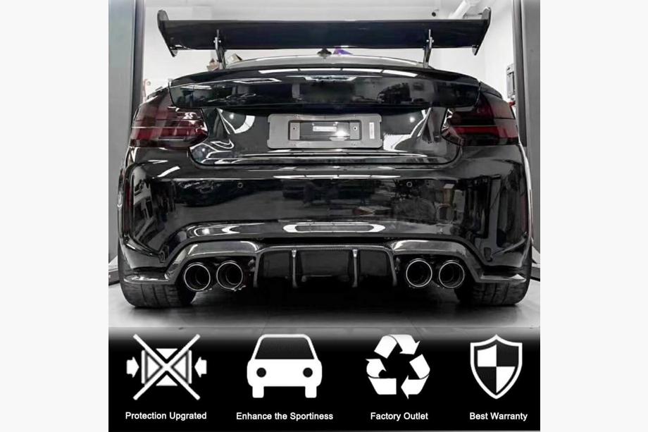 BMW 2 Series F22/F23 2014-2021 Rear Diffuser V2 for F87 M2/M2C, Carbon Photo 7