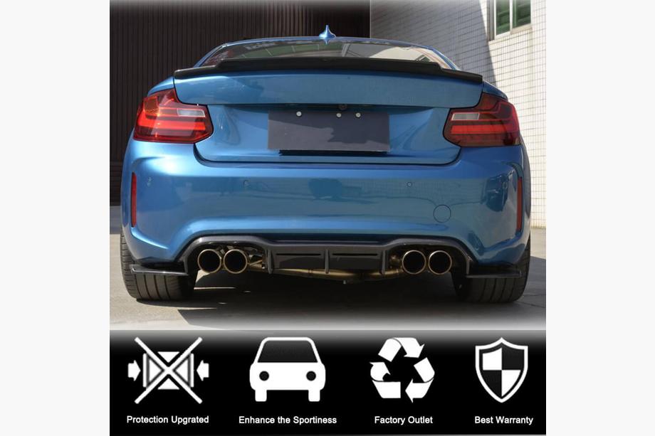 BMW 2 Series F22/F23 2014-2021 Rear Bumper Diffuser Carbon V4 (for F87) Photo 2
