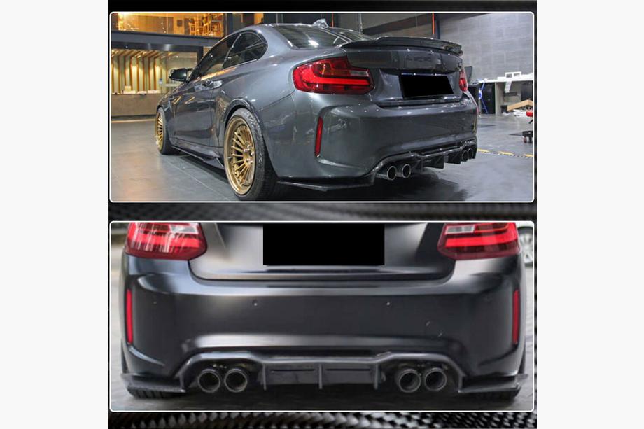 BMW 2 Series F22/F23 2014-2021 Rear Bumper Diffuser Carbon V4 (for F87) Photo 3