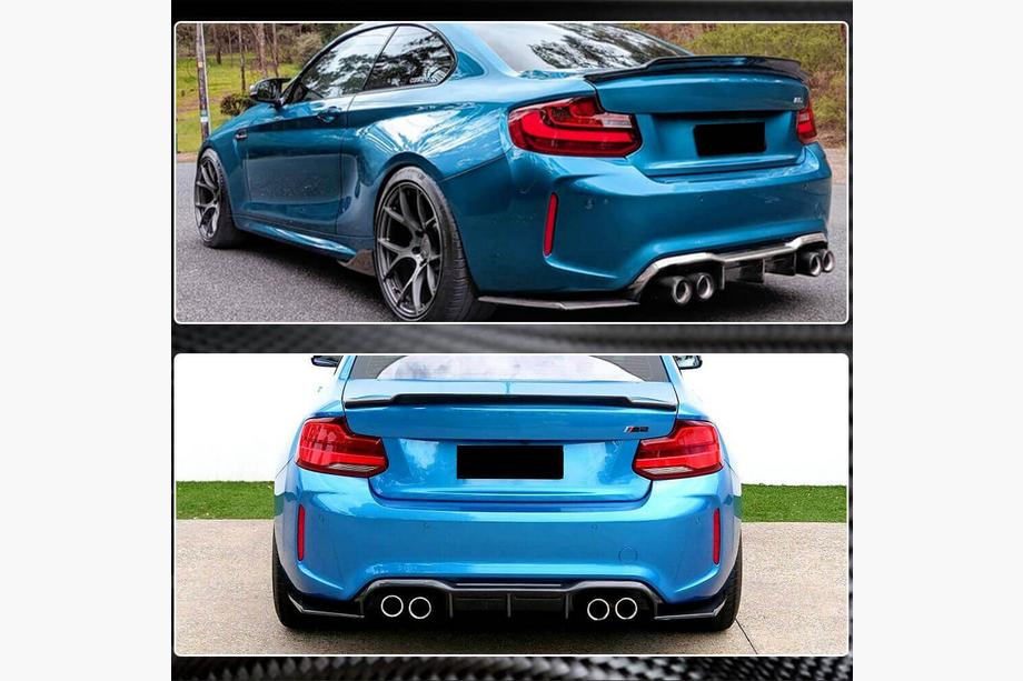 BMW 2 Series F22/F23 2014-2021 Rear Bumper Diffuser Carbon V4 (for F87) Photo 4