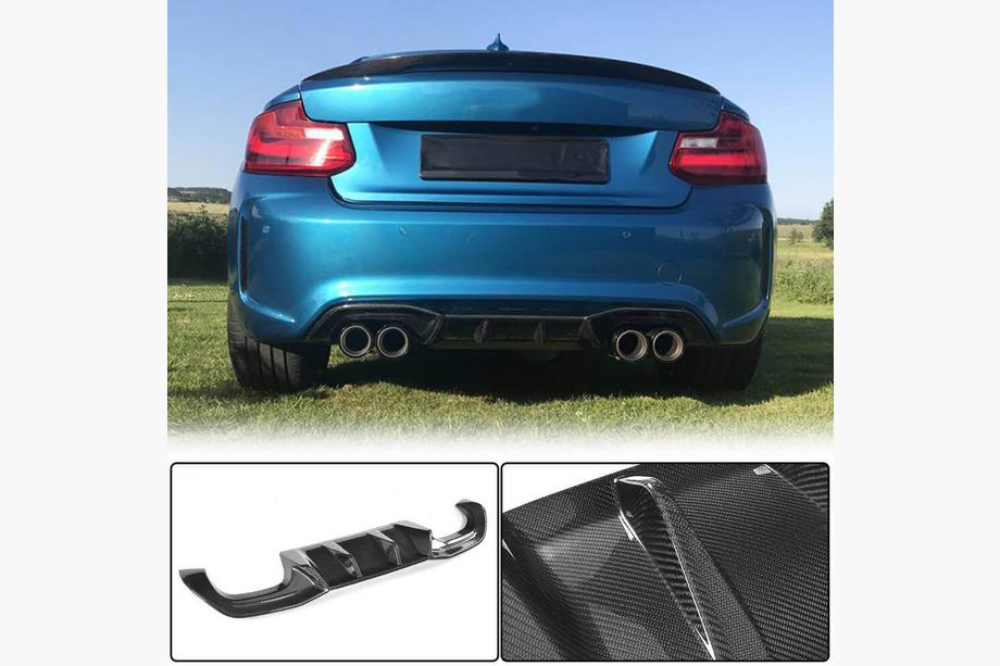 BMW 2 Series F22/F23 2014-2021 Rear Diffuser V6 (for F87 M2/M2C, Carbon) Image
