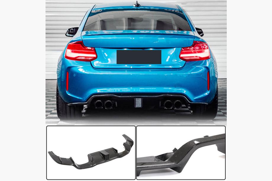 BMW 2 Series F22/F23 2014-2021 Rear Diffuser V7 (for F87 M2/M2C, Carbon) Photo 1