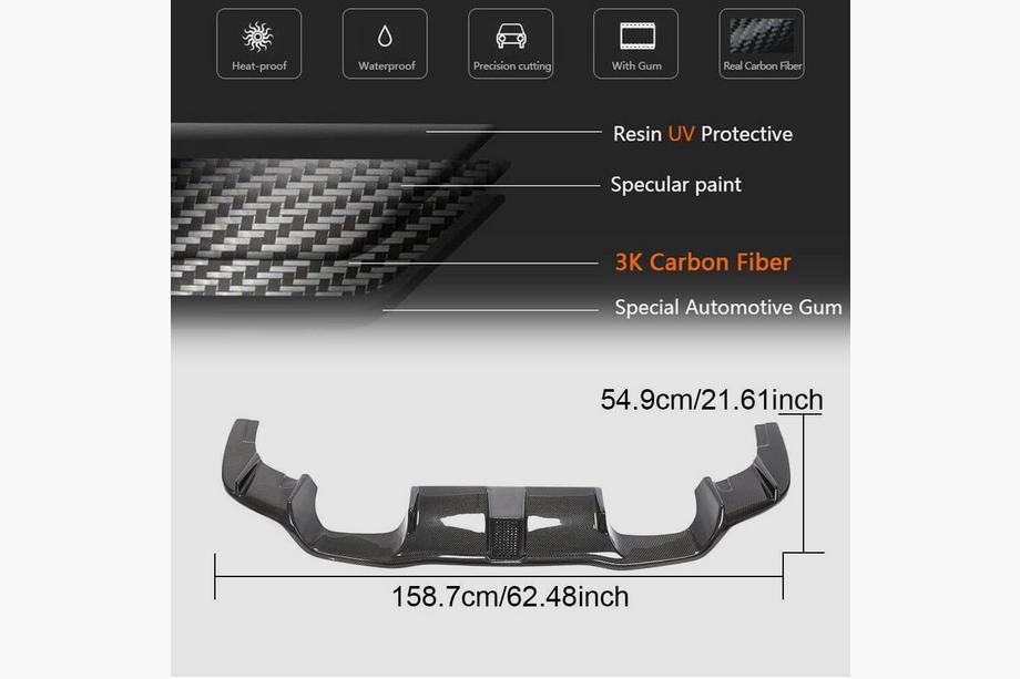BMW 2 Series F22/F23 2014-2021 Rear Diffuser V7 (for F87 M2/M2C, Carbon) Photo 5