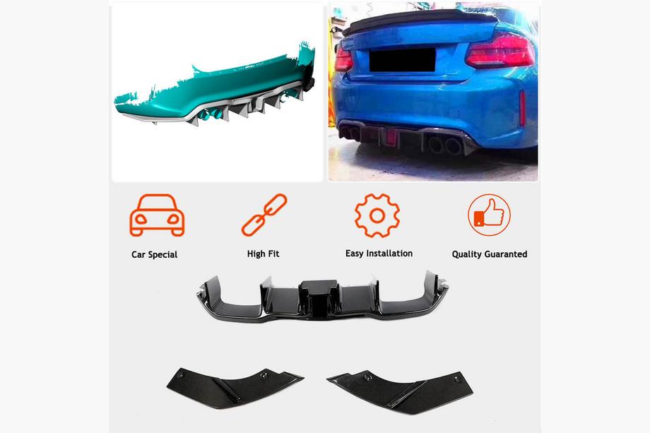 BMW 2 Series F22/F23 2014-2021 Rear Diffuser V8 (for F87 M2/M2C, Carbon) Photo 2