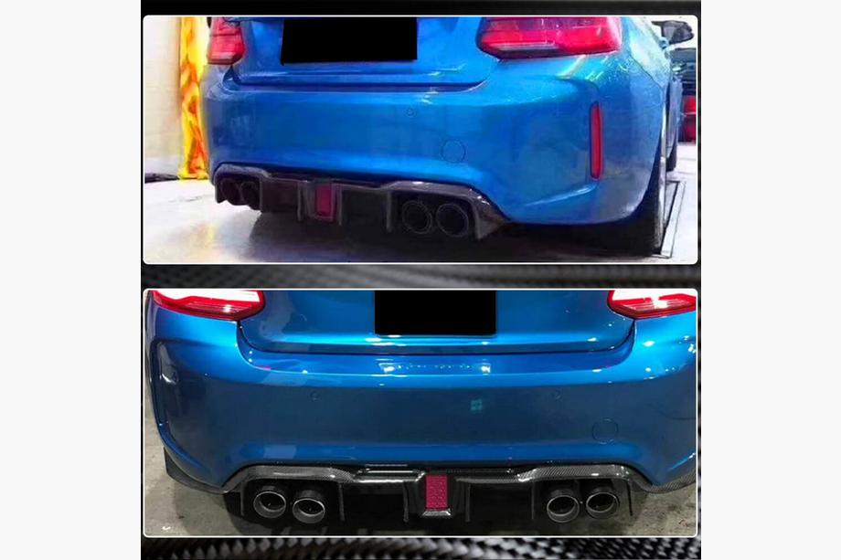 BMW 2 Series F22/F23 2014-2021 Rear Diffuser V8 (for F87 M2/M2C, Carbon) Photo 4