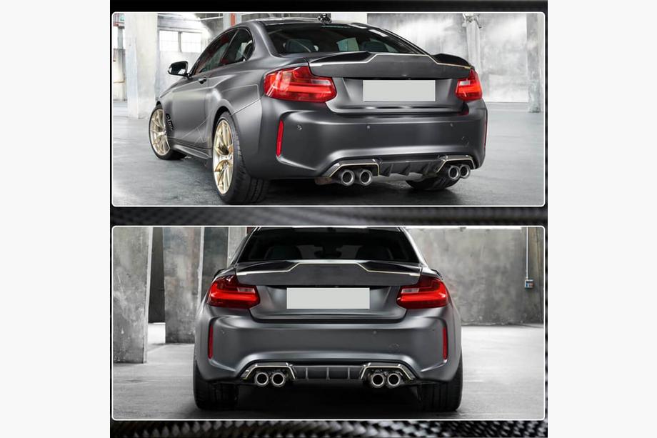 BMW 2 Series F22/F23 2014-2021 Rear Diffuser V5 for F87 M2/M2C, Carbon Photo 5