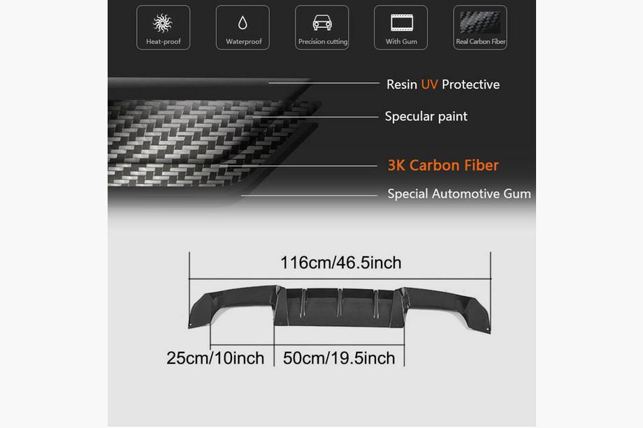 BMW 2 Series F22/F23 2014-2021 Rear Diffuser V5 for F87 M2/M2C, Carbon Photo 7