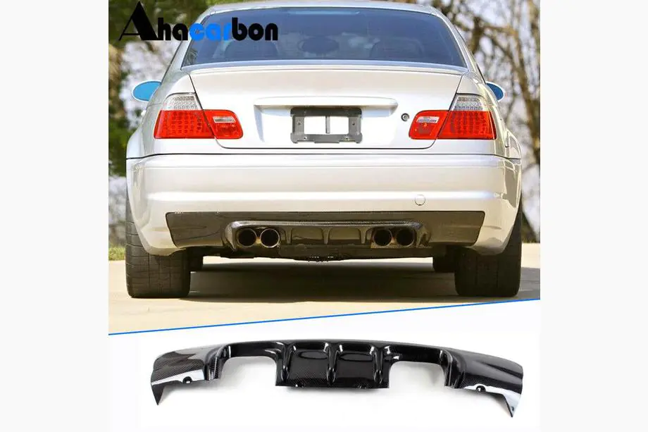 BMW 3 Series E46 1998-2006 Rear Bumper Diffuser V3 (for M3, Carbon) Image