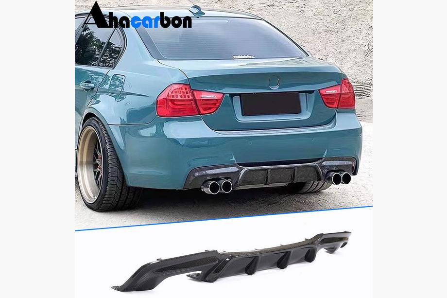 BMW 3 Series E90/E91 2005-2011 Rear Bumper Diffuser for E90 M-Sport, Carbon Image
