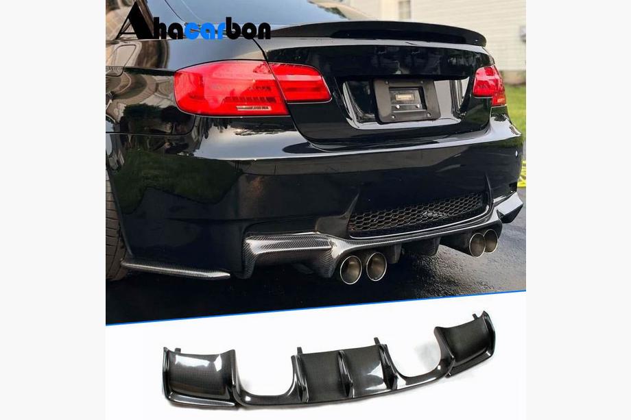 BMW 3 Series E90/E91 2005-2011 Rear Bumper Diffuser Carbon V2 (for E92/E93 M3) Image
