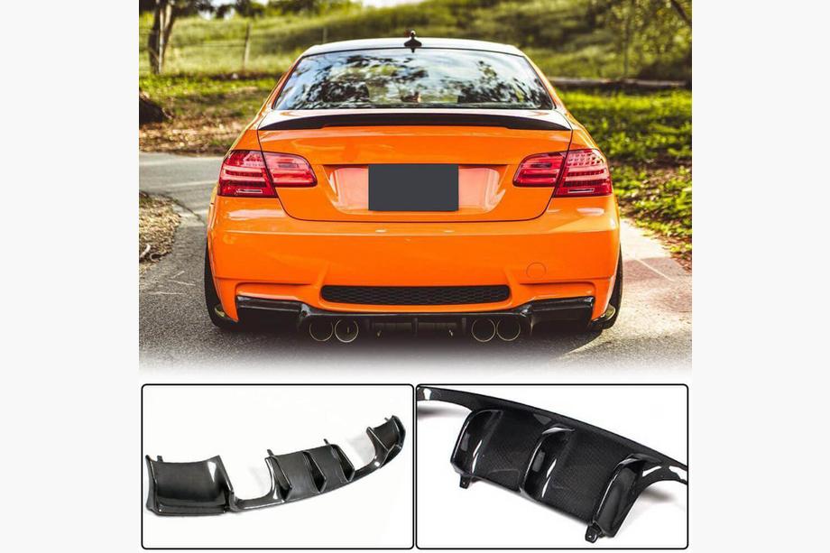 BMW 3 Series E90/E91 2005-2011 Rear Bumper Diffuser V-Style (for M3, Carbon) Image