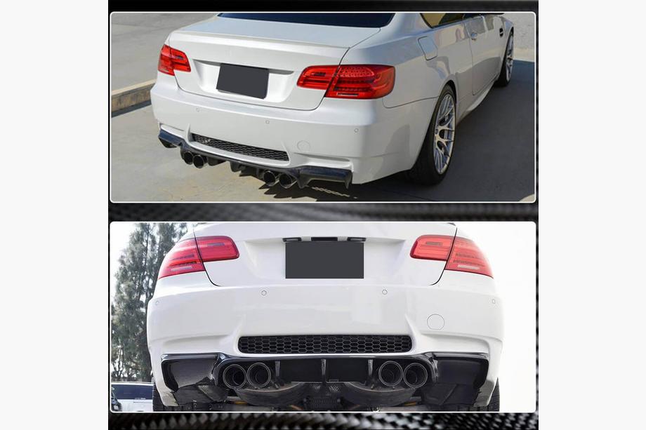 BMW 3 Series E90/E91 2005-2011 Rear Bumper Diffuser FRP V5 (for E92/E93 M3) Image