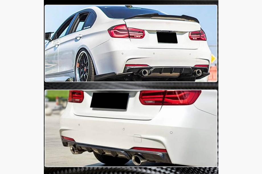 BMW 3 Series F30/F31 2012-2019 Rear Bumper Diffuser Carbon V2 (for M-Sport) Photo 3