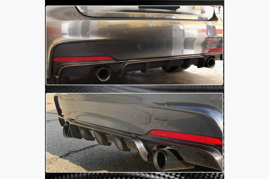 BMW 3 Series F30/F31 2012-2019 Rear Bumper Diffuser Carbon V2 (for M-Sport) Photo 4