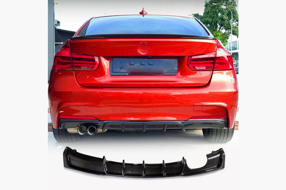 BMW 3 Series F30/F31 2012-2019 Rear Bumper Diffuser FRP V8 (for M-Sport) Photo 1