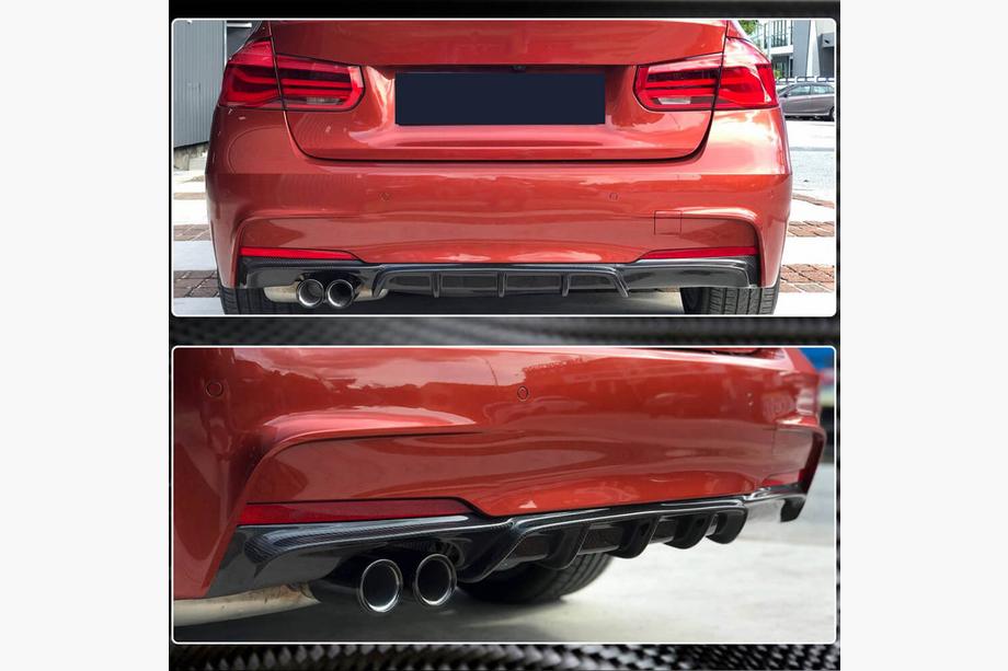 BMW 3 Series F30/F31 2012-2019 Rear Bumper Diffuser FRP V8 (for M-Sport) Photo 3