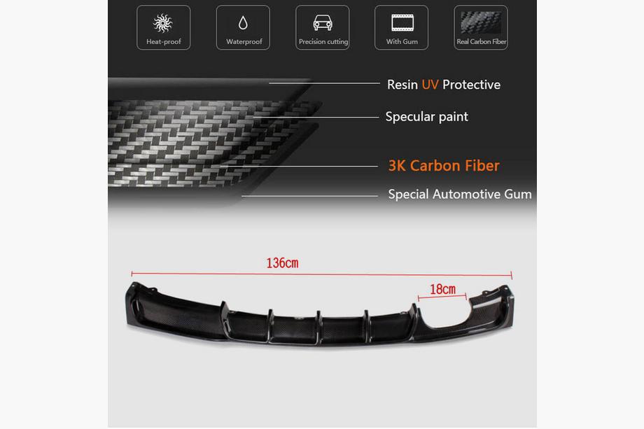 BMW 3 Series F30/F31 2012-2019 Rear Bumper Diffuser FRP V8 (for M-Sport) Photo 4