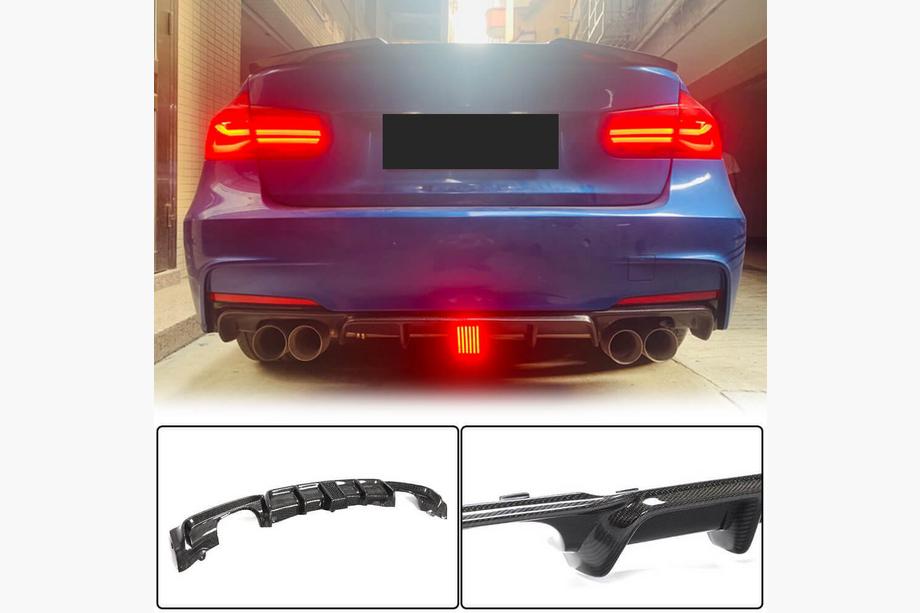 BMW 3 Series F30/F31 2012-2019 Rear Bumper Diffuser Carbon V9 (for M-Sport) Photo 1