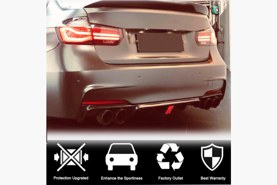 BMW 3 Series F30/F31 2012-2019 Rear Bumper Diffuser Carbon V9 (for M-Sport) Photo 11