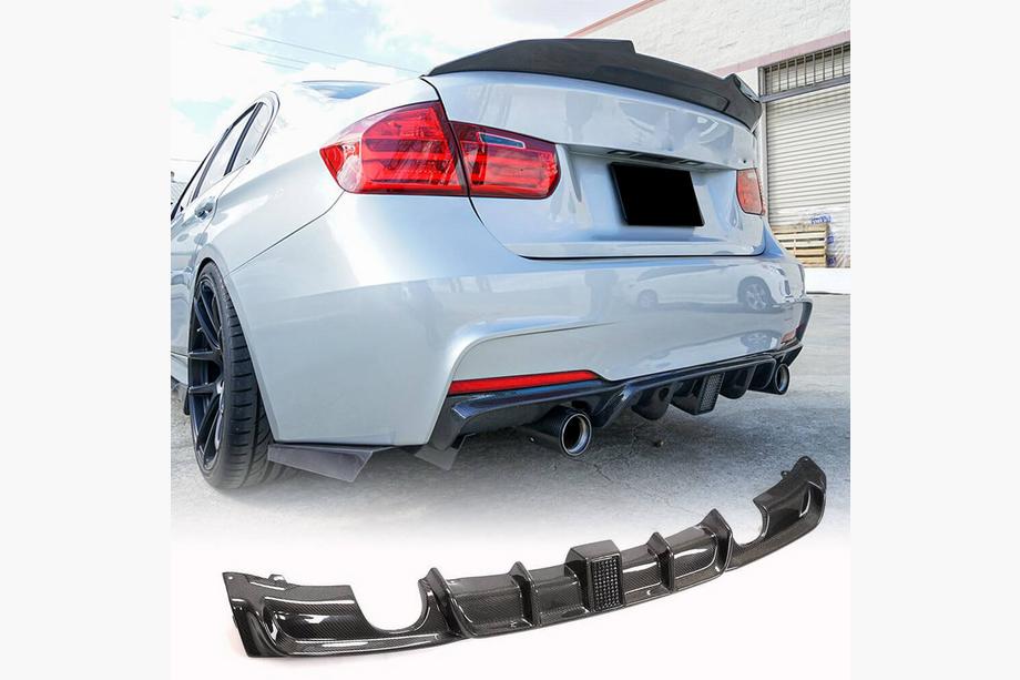 BMW 3 Series F30/F31 2012-2019 Rear Bumper Diffuser Carbon V11 (for M-Sport) Image