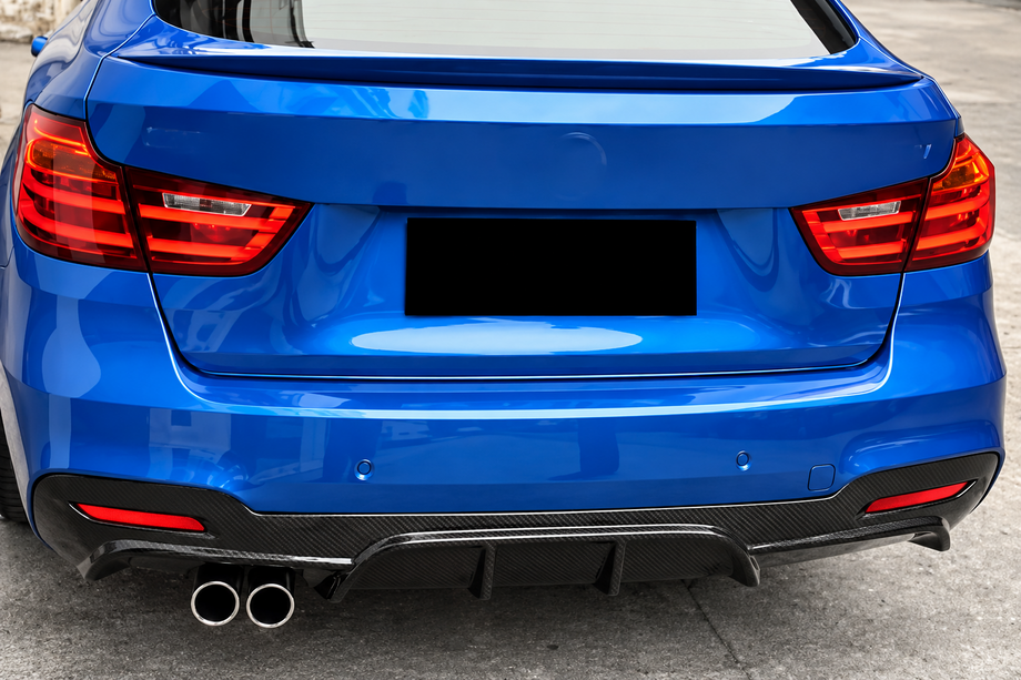 BMW 3 Series F34 2013–2020 Rear Bumper Diffuser V1 for F34 M-Sport, Carbon Image