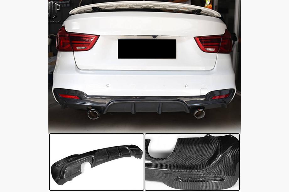 BMW 3 Series F34 2013–2020 Rear Bumper Diffuser V2 for F34 M-Sport, Carbon Photo 2