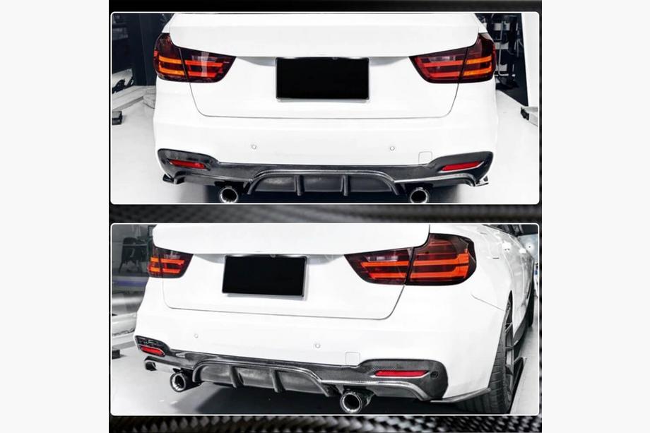 BMW 3 Series F34 2013–2020 Rear Bumper Diffuser V2 for F34 M-Sport, Carbon Photo 4