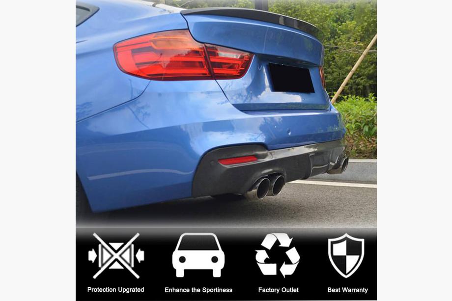 BMW 3 Series F34 2013–2020 Rear Bumper Diffuser V3 (for F34 M-Sport, Carbon) Photo 2