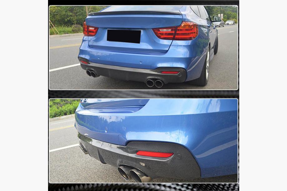 BMW 3 Series F34 2013–2020 Rear Bumper Diffuser V3 (for F34 M-Sport, Carbon) Photo 3