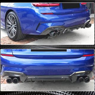 Rear Bumper Diffuser V7 (for M-Sport 2018-2022, Carbon) BMW 3 Series G20/G21 2018- photo 3