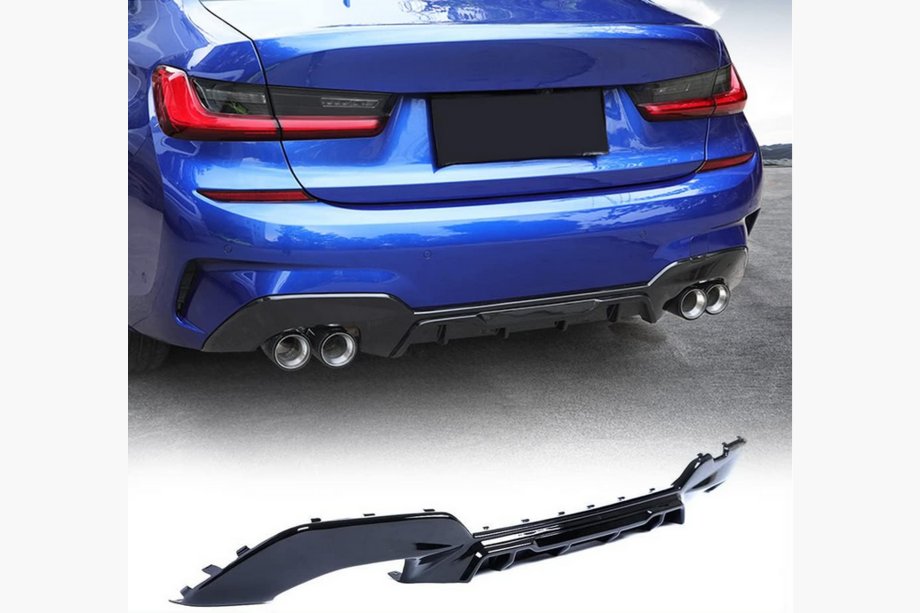 BMW 3 Series G20/G21 2018- Rear Bumper Diffuser FRP V2 (2022+, M-Sport) Photo 1