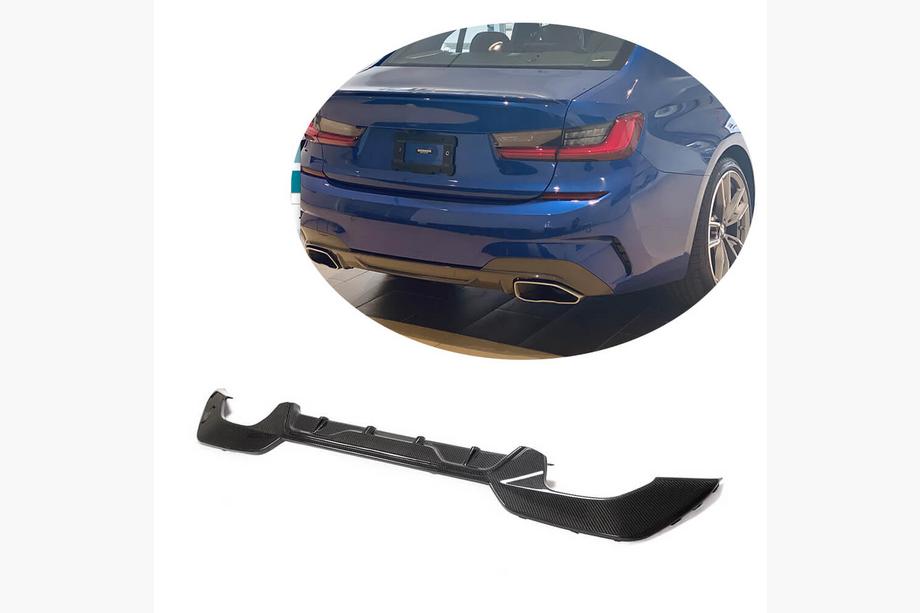 BMW 3 Series G20/G21 2018- Rear Bumper Diffuser MP-Style (for M-Sport 2018-2022, Carbon) Image