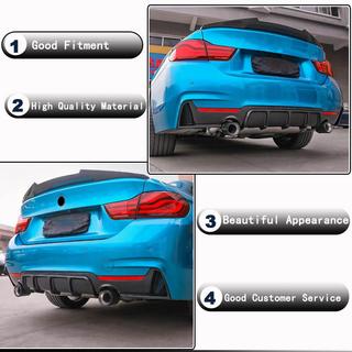 Rear Bumper Diffuser V4 (for M-Sport, Carbon) BMW 4 Series F32/F33/F36 2012-2020 photo 4