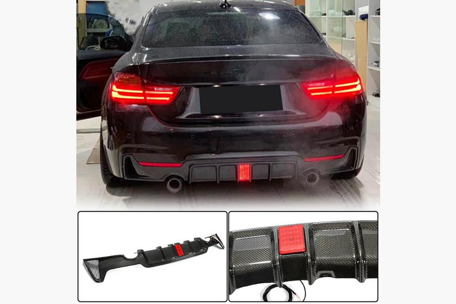 BMW 4 Series F32/F33/F36 2012-2020 Rear Diffuser V8 (for M-Sport, Carbon) Image