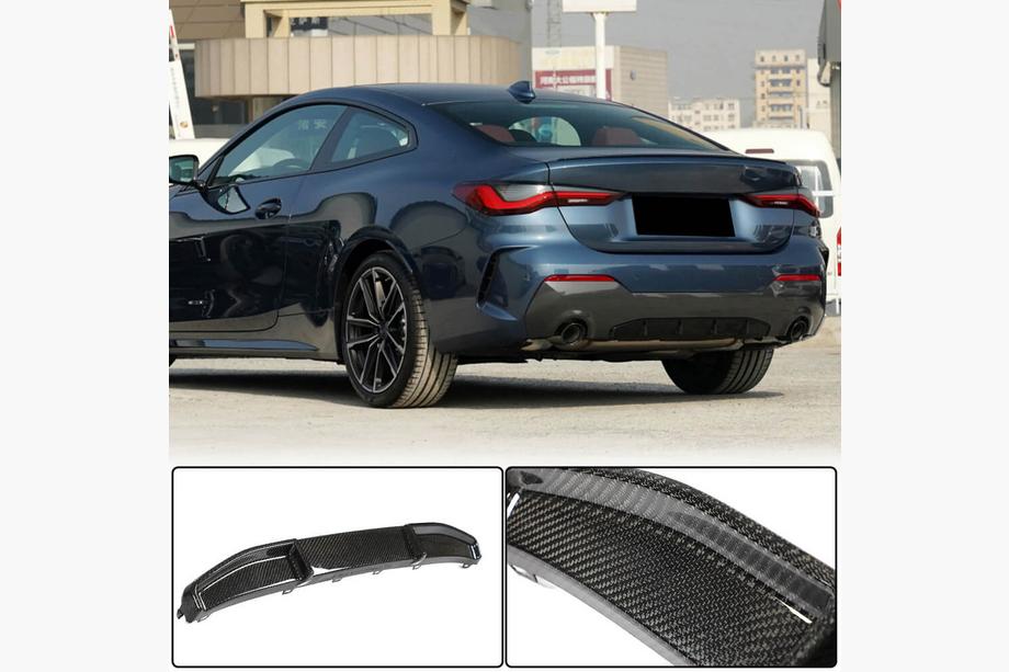 BMW 4 Series G22/23/26 2020- Rear Bumper Diffuser V1 (for G22/G23 M-Sport, Carbon) Image
