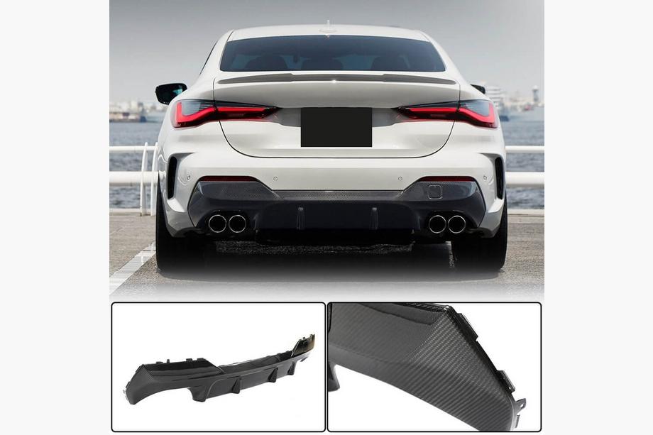 BMW 4 Series G22/23/26 2020- Rear Diffuser V2 for G22/G23 M-Sport, Carbon Image