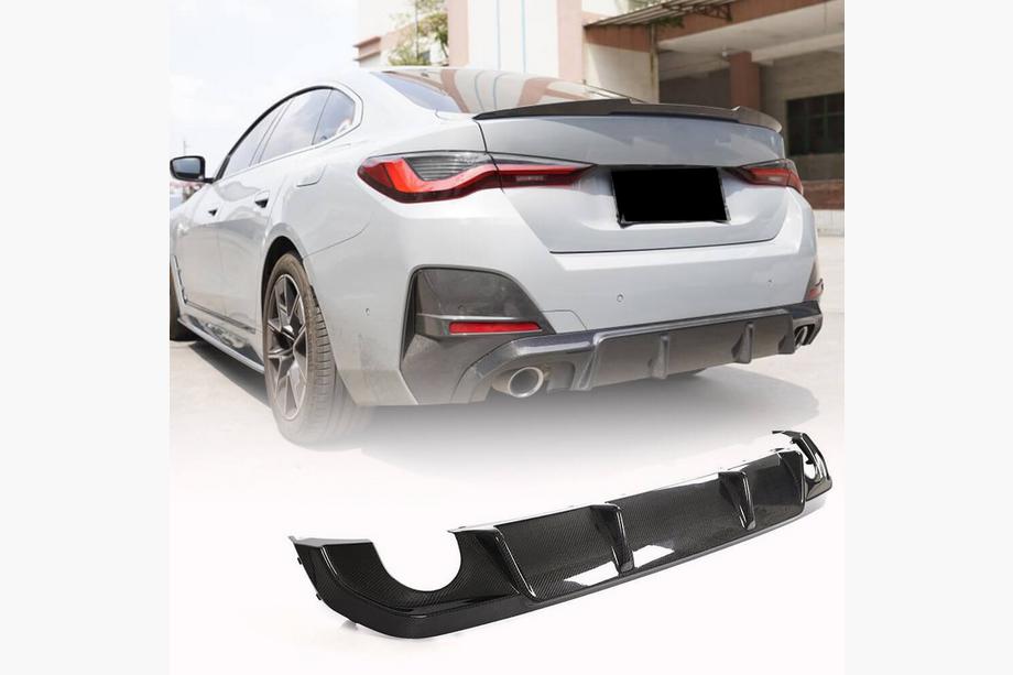 BMW 4 Series G22/23/26 2020- Rear Diffuser V1 for G26 M-Sport, Carbon Photo 1