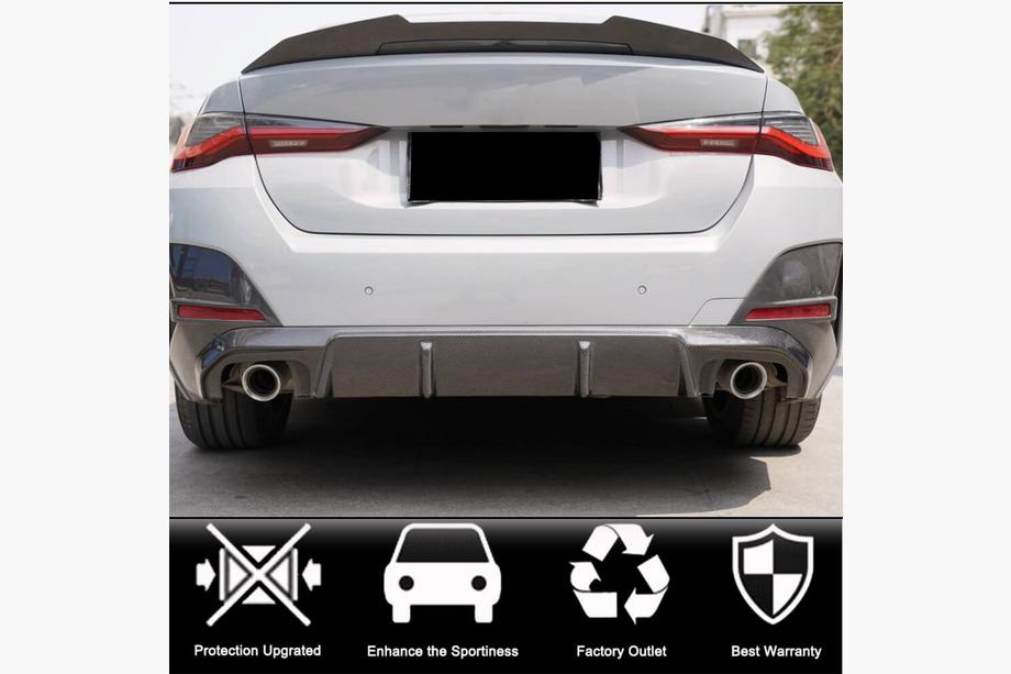 BMW 4 Series G22/23/26 2020- Rear Diffuser V1 for G26 M-Sport, Carbon Photo 2