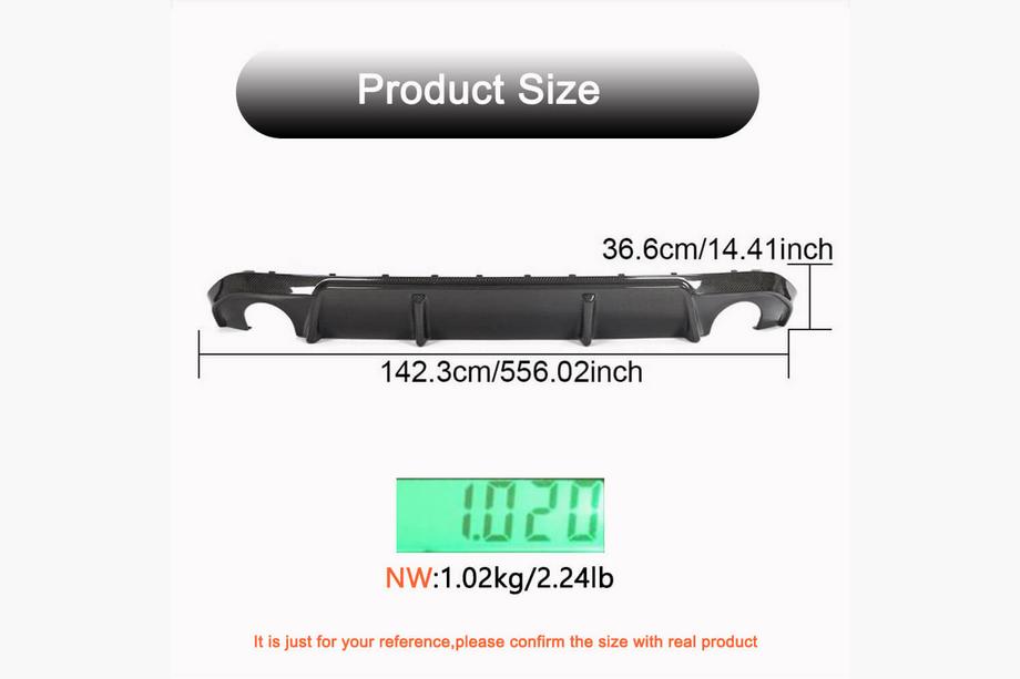BMW 4 Series G22/23/26 2020- Rear Diffuser V1 for G26 M-Sport, Carbon Photo 5