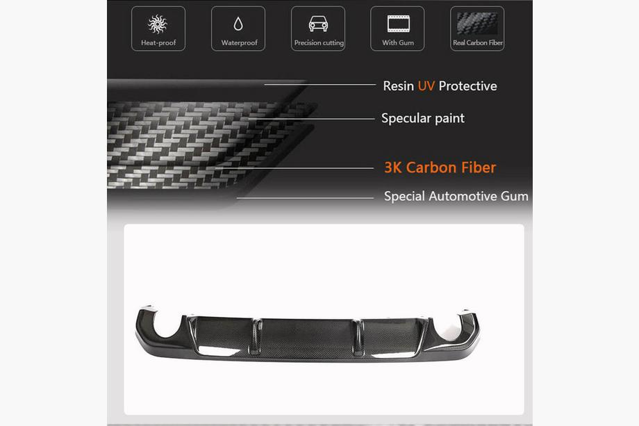 BMW 4 Series G22/23/26 2020- Rear Diffuser V1 for G26 M-Sport, Carbon Photo 6