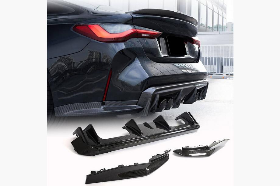 BMW 4 Series G22/23/26 2020- Rear Bumper Diffuser V5 (for G82/G83, Carbon) Photo 1