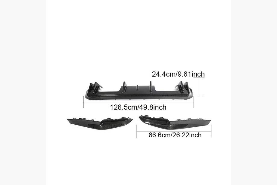 BMW 4 Series G22/23/26 2020- Rear Bumper Diffuser V5 (for G82/G83, Carbon) Photo 7