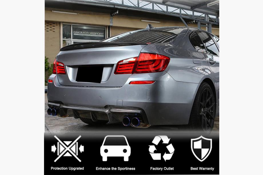 BMW 5 Series F10/F11 2010–2016 Rear Bumper Diffuser V1 for F10 M-Sport, Carbon Photo 3